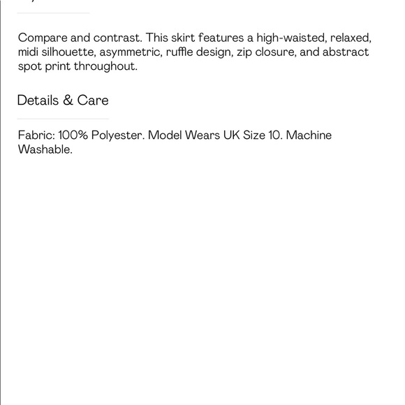 Abstract Asymmetric Ruffle Midi Skirt - Picture 5 of 5